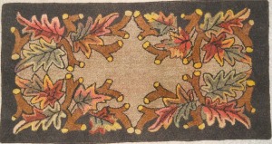 Repaired rug, front view