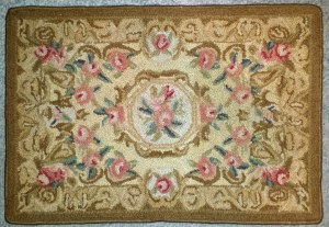 Finished rug with bound edges